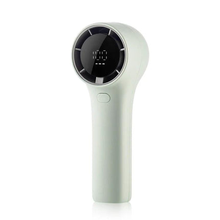 Portable Mini Handheld Fan with Digital Speed Display for Daily Use - compact white handheld fan with digital speed display and lanyard-ready design
