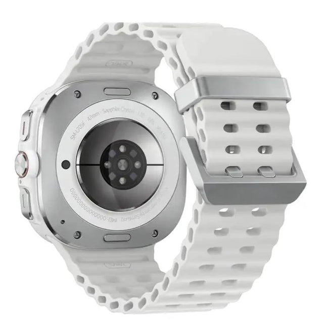 Dual Silver Buckle Silicone Strap For Galaxy Watch Ultra2 | Syndmart