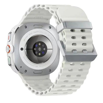 Dual Silver Buckle Silicone Strap For Galaxy Watch Ultra2