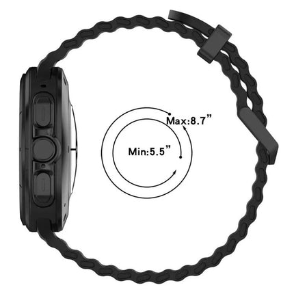 Dual Silver Buckle Silicone Strap For Galaxy Watch Ultra2