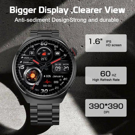 LF38 Smartwatch With 1.6 Inch Screen And Steel Strap