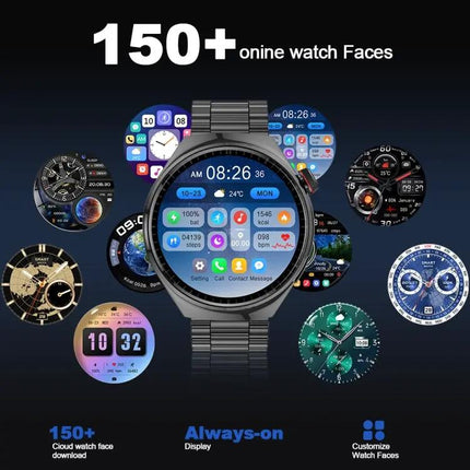 LF38 Smartwatch With 1.6 Inch Screen And Steel Strap