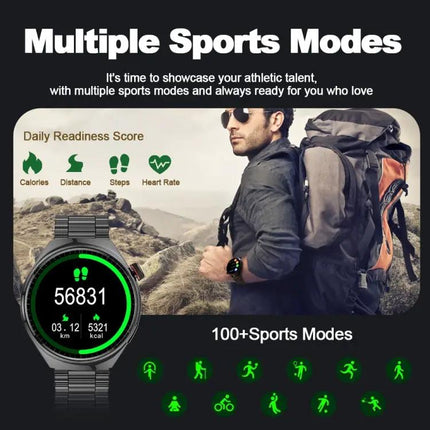 LF38 Smartwatch With 1.6 Inch Screen And Steel Strap