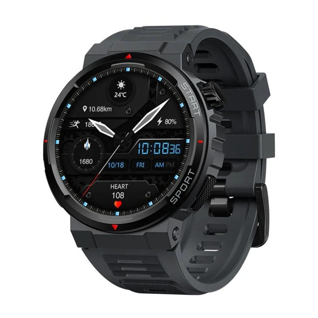 Zeblaze Watch for Everyday Health Monitoring and Fitness - rugged black smartwatch showing heart rate, steps, time and activity screens