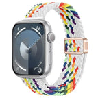 For Apple Watch SE 40mm / Z Pattern White Rainbow