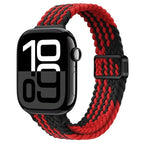 For Apple Watch Series 10 42mm / Z Pattern Black Red