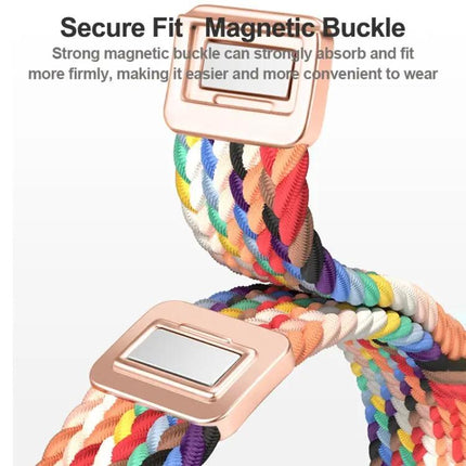Nylon Braided Magnetic Buckle Watch Band Apple Watch 44mm