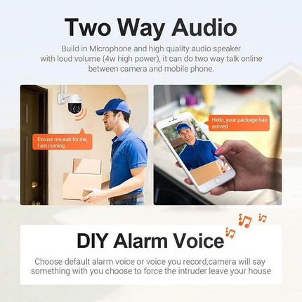 ESCAM Wireless IP Camera with Human Detection for Home Security two-way audio DIY alarm voice monitoring delivery interaction