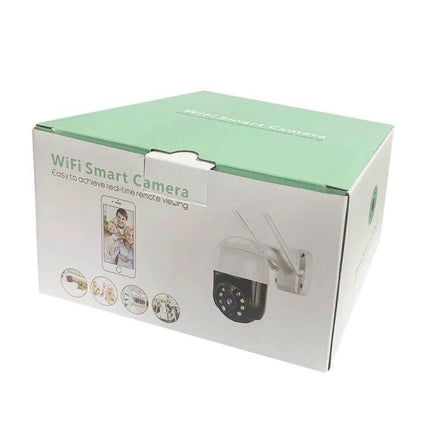 ESCAM Wireless IP Camera with Human Detection for Home Security — boxed WiFi smart camera for entryways, backyards, and pet monitoring