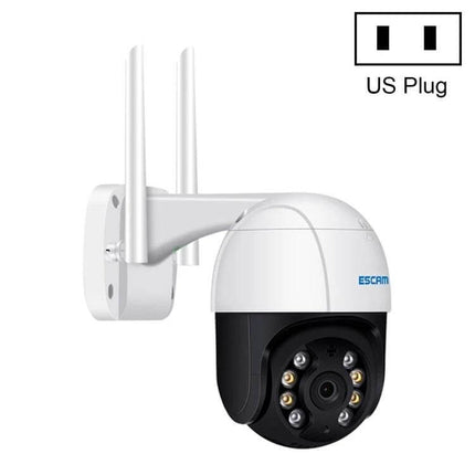 ESCAM Wireless IP Camera with Human Detection for Home Security wall-mounted outdoor PTZ camera with dual antennas and night LEDs