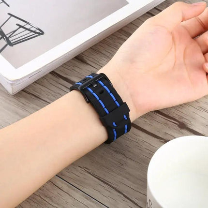 Silicone Wave Watch Band Fits Apple Watch 38/40/42/44mm