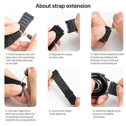 22mm Pure Titanium Magnetic Buckle Watch Band, Bamboo
