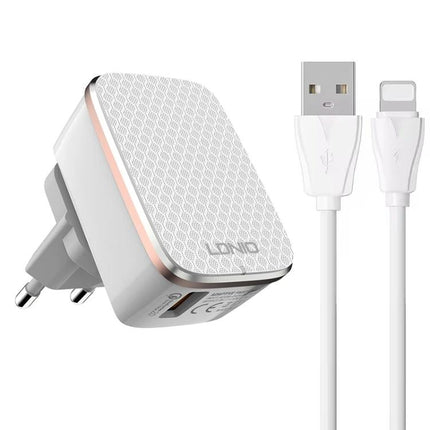 LDNIO Charger for Daily Travel and Device Essentials compact white wall charger with USB cable for commuting and business trips