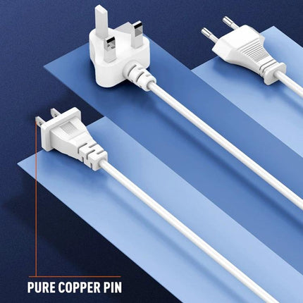 LDNIO Charger for Daily Device Powering at Home or Travel with wide 100-240V input and pure copper pins, multiple international plug types