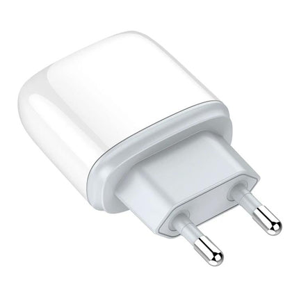 LDNIO Charger for Daily Device Powering with Versatile Plugs — compact white travel wall adapter with EU two-pin plug