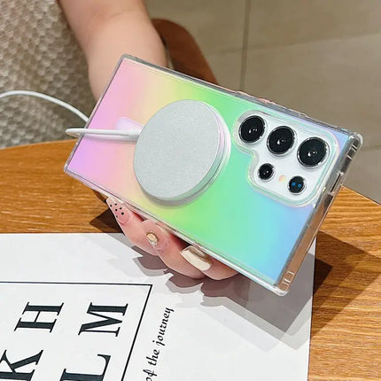 MagSafe Gradient Airbag Phone Case For Galaxy S21+ S21 Ultra