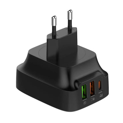 LDNIO Charger for Everyday Travel and Home Device Needs - compact black travel wall charger with multiple USB ports for phone and tablet