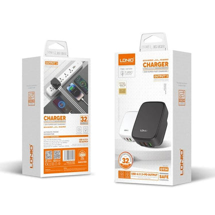 LDNIO Charger for Travel and Daily Power Needs compact multi-port travel charger with USB-A and USB-C ports