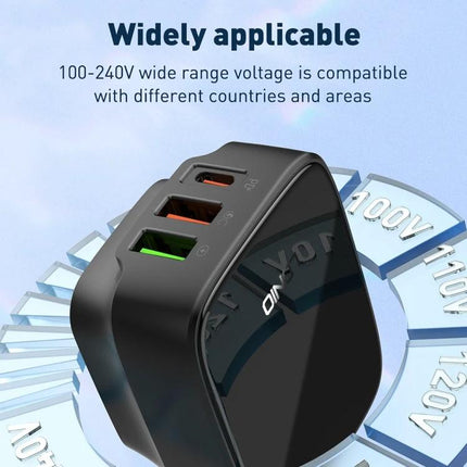 LDNIO Charger for Travel and Daily Power Needs compact multi-port USB travel adapter showing 100-240V compatibility