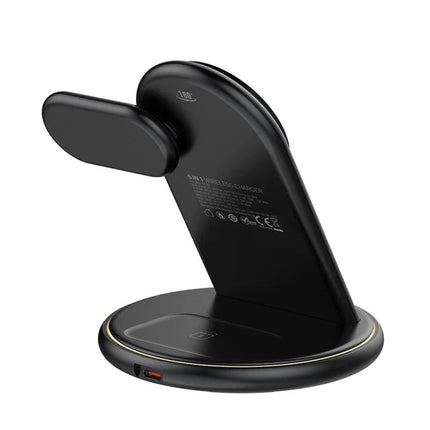 LDNIO Charger Stand for Daily Device Charging at Home - black magnetic wireless stand charging phone earbuds smartwatch, tidy home desk