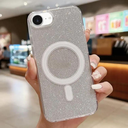 Clear Glitter MagSafe Case for Everyday iPhone Protection