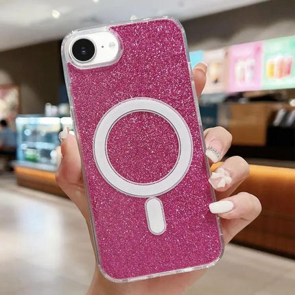 Clear Glitter MagSafe Case for Everyday iPhone Protection