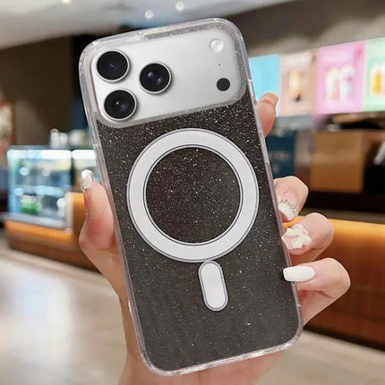 Clear Glitter MagSafe Case for Everyday iPhone Protection