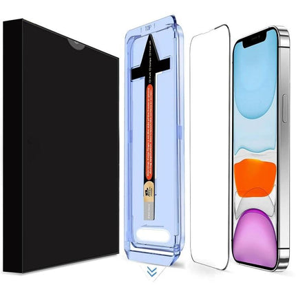 LK Tempered Glass Screen Protector for Daily iPhone Use - clear tempered glass protector with installation tray and retail box