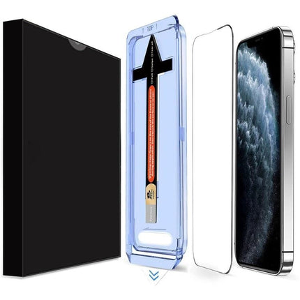 LK Tempered Glass Screen Protector for Daily iPhone Use - clear tempered glass, alignment frame, anti-scratch and fingerprint protection