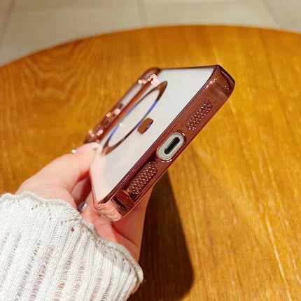 Phone Case For Everyday Protection Slim Durable Cover With Easy Access To All Buttons - rose gold TPU iPhone 17 case with MagSafe and precise port cutouts