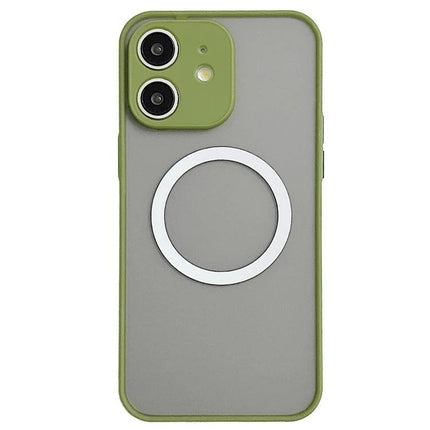 Hawkeye Skin Feel MagSafe Case for Everyday iPhone Protection - slim green acrylic TPU case with MagSafe ring