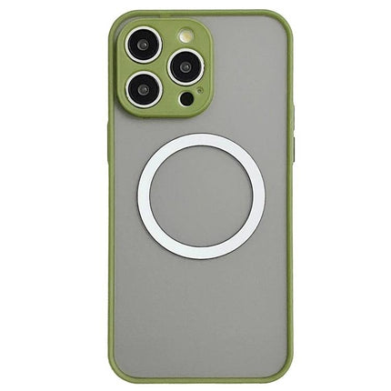 Hawkeye Skin Feel MagSafe Case for Everyday iPhone Protection - olive green acrylic TPU slim MagSafe-ready protective case