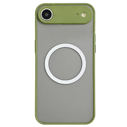 Hawkeye Phone Case For Everyday Protection Used In Daily Life And On The Go Anywhere — green acrylic TPU clear back with MagSafe ring and camera protection