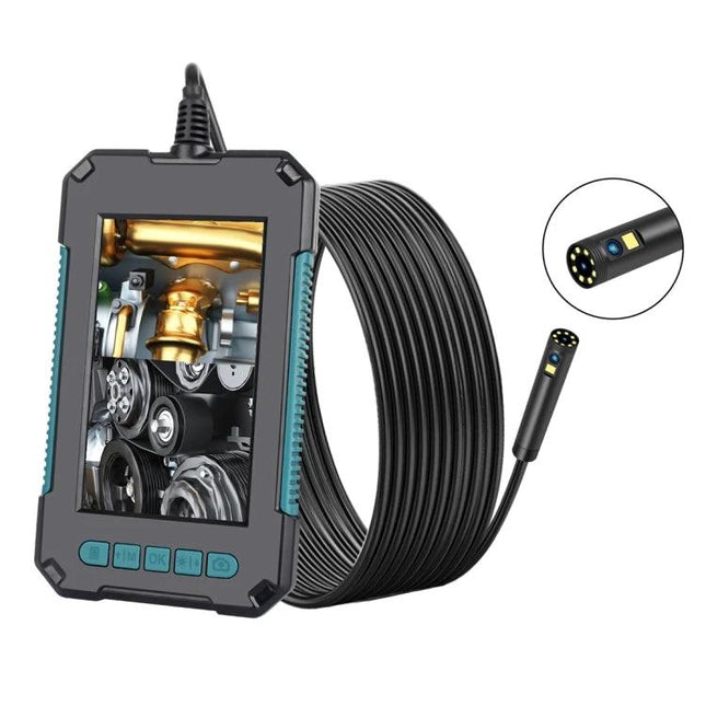 Waterproof Digital Endoscope for Home and DIY Inspections - 8mm waterproof lens with adjustable LED cable inspecting engine components