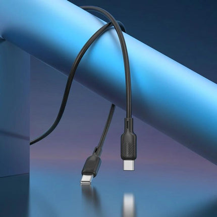 Charge your devices easily with this BOROFONE Type-C cable shown as a 2-meter black Type-C charging cable for phones and laptops