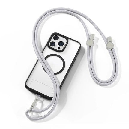 DUX DUCIS Adjustable Crossbody Neck Phone Lanyard for Hands-Free Use white adjustable lanyard with phone case
