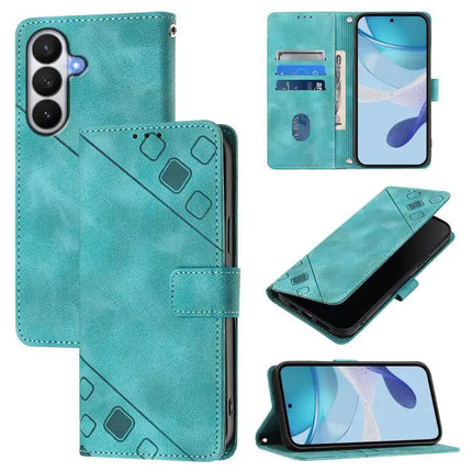 Embossed Leather Wallet Case With Card Slots For Samsung
