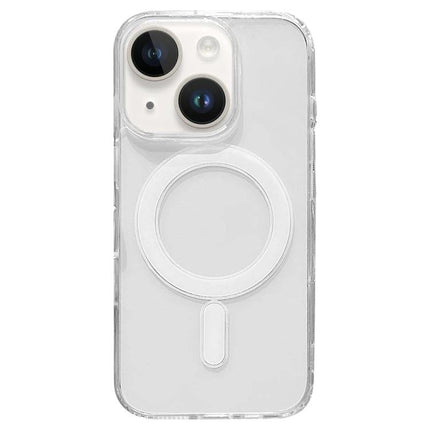 Essential Clear iPhone Case for Everyday Use showing transparent TPU shell with MagSafe ring, camera and port access, scratch-resistant everyday protection