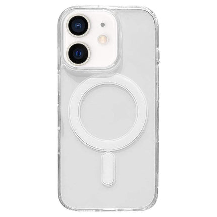 Essential Clear iPhone Case for Everyday Use - transparent TPU protective case showing back with camera cutout and MagSafe ring