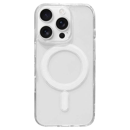 Essential Clear iPhone Case for Everyday Use showcasing transparent TPU shell, MagSafe-compatible ring, camera cutouts and button access