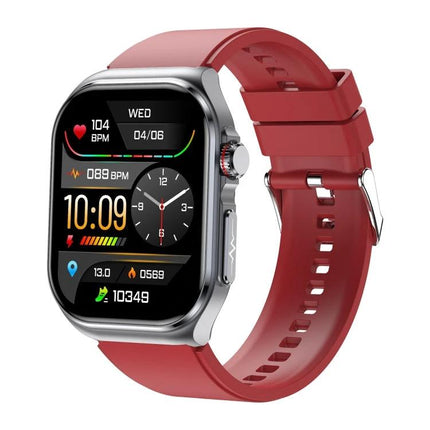 A versatile smart watch for everyday health tracking and routines on red band showing heart rate sleep and activity screens
