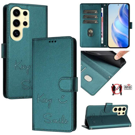 Smile Embossing Leather Case For Daily Phone And Essentials