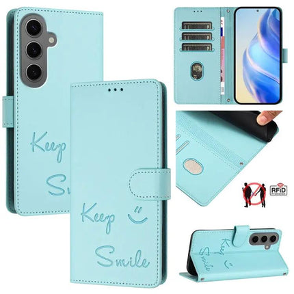 Smile Embossing Leather Case For Daily Phone And Essentials