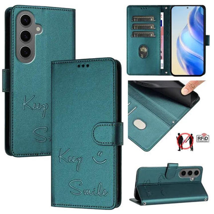 Smile Embossing Leather Case For Daily Phone And Essentials