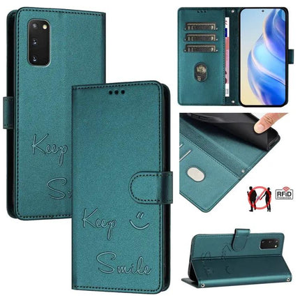 Smile Embossing Leather Phone And Card Case For Everyday Errands And Travel Essentials