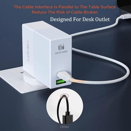 LDNIO Travel Charger for Everyday Devices and Trips compact 65W desk outlet charger with USB ports for phone tablet laptop