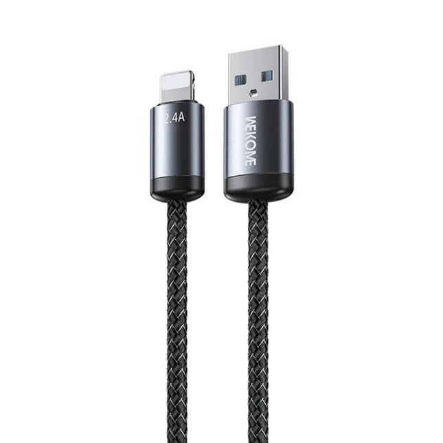 WK USB Cable for Everyday Device Charging and Data Transfer - braided cable with aluminum alloy terminals for fast charging and data sync