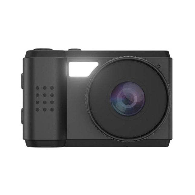 Portable Mini HD Screen Camera for Everyday Photography — Compact black mini HD camera with 0.96-inch screen and wide-angle lens for travel and daily use