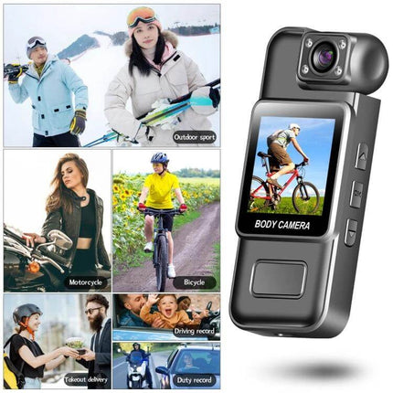 Versatile Travel Recorder with Adjustable Lens for Daily Adventures compact 4K body camera for outdoor sport and cycling