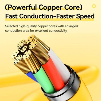 WK Silicone Type-C Cable for Daily Device Charging showing colorful silicone-sheathed wires and powerful copper core for fast conduction